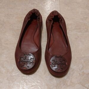 Tory burch leather Minnie  travel ballet flats
